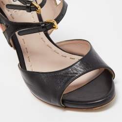 Miu Miu Multicolor Leather Ankle Strap Sandals Size 39