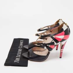 Miu Miu Multicolor Leather Ankle Strap Sandals Size 39