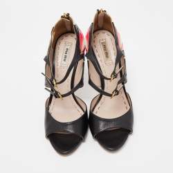 Miu Miu Multicolor Leather Ankle Strap Sandals Size 39