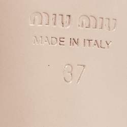 مملوكة مسبقًا Miu Miu White Patent Leather Pointed Toe Slingback Pumps Size 37