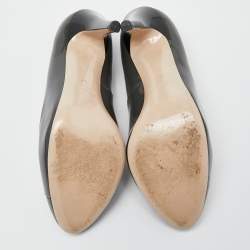 Miu Miu Grey/Black Patent Toe Cap Pumps Size 37