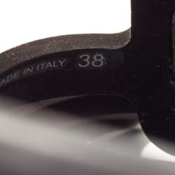 مملوكة مسبقًا Miu Miu Black Rubber Eva Platform Sandals Size 38