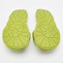 Miu Miu Green Rubber Flat Slides Size 39  