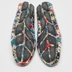 Miu Miu Multicolor Floral Print Patent Leather Loafers Size 37