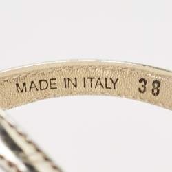 مملوكة مسبقًا Miu Miu Gold Coarse Glitter and Patent Ankle Strap Sandals Size 38