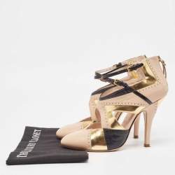 Miu Miu Tricolor Leather Cut Out Pumps Size 38.5