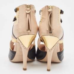 Miu Miu Tricolor Leather Cut Out Pumps Size 38.5