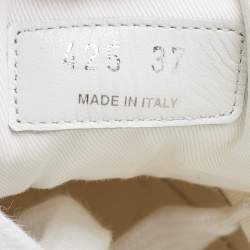 Miu Miu White Canvas and Rubber Low Top Sneakers Size 37