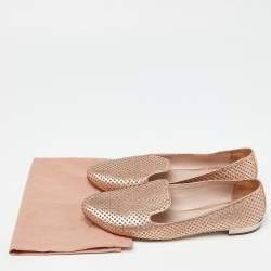 Miu Miu Metallic Studded Leather Smoking Slippers Size 40.5 