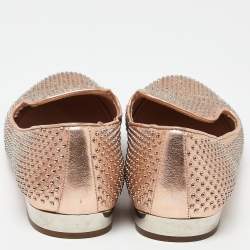 Miu Miu Metallic Studded Leather Smoking Slippers Size 40.5 