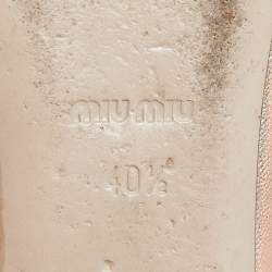 Miu Miu Metallic Studded Leather Smoking Slippers Size 40.5 