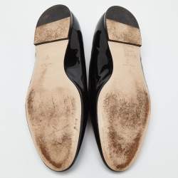 Miu Miu Black Patent Leather and PVC Ballet Flats Size 40