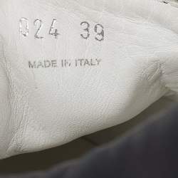 Pre Owned Miu Miu Black Leather Embellished Cap Toe Slip On Sneakers Size 39