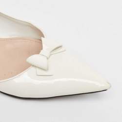 Miu Miu White Patent Leather Ballet Flats Size 38.5