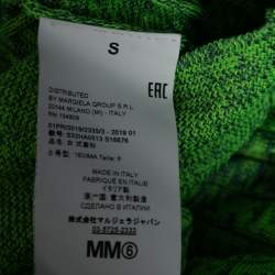 MM6 Maison Margiela Green Space Dyed Ribbed Knit Sweater S
