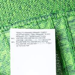 MM6 Maison Margiela Green Space Dyed Rib Knit Slit Detail Skirt S
