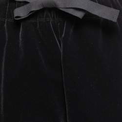 Maison Margiela MM6 Black Velvet Elasticized Waist Trousers M