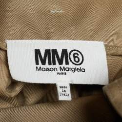Pre Owned MM6 Maison Margiela Beige Denim Pocket Detailed Skirt M