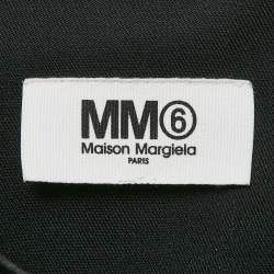 MM6 Maison Margiela Black Wool Blend Gabardine Midi Dress One Size 