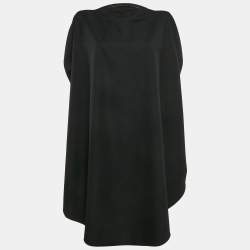 MM6 Maison Margiela Black Wool Blend Gabardine Midi Dress One Size 