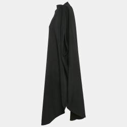 MM6 Maison Margiela Black Wool Blend Gabardine Midi Dress One Size 