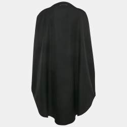 MM6 Maison Margiela Black Wool Blend Gabardine Midi Dress One Size 