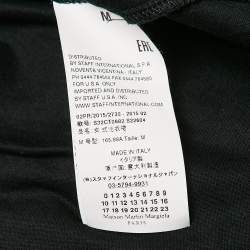 Pre Owned MM6 Maison Margiela Black Cotton Knit Elongated Sleeve Mini Dress M