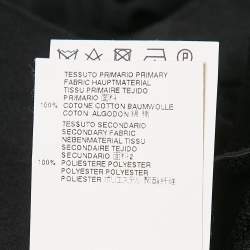 Pre Owned MM6 Maison Margiela Black Cotton Knit Elongated Sleeve Mini Dress M