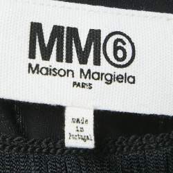 MM6 Maison Margiela Black Jersey Tassel Detail T-Shirt S