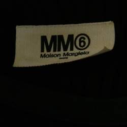 Pre Owned MM6 Maison Martin Margiela Black Plisse Midi Dress M