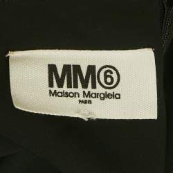 Pre Owned MM6 Maison Margiela Black Chiffon Wired Neck Detail Jumpsuit M