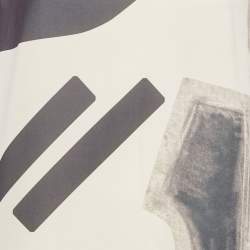 MM6 Maison Margiela Grey Printed Crepe Shift Dress M