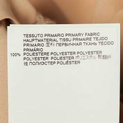 Pre Owned تنورة ميدي MM6 ميزون مارجيلا بيج/أسود كريب مثنية مقاس متوسط