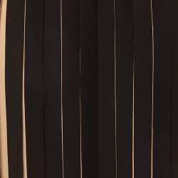 Pre Owned تنورة ميدي MM6 ميزون مارجيلا بيج/أسود كريب مثنية مقاس متوسط