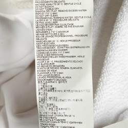 Pre Owned MM6 Maison Margiela White Logo Print Cotton Hoodie S