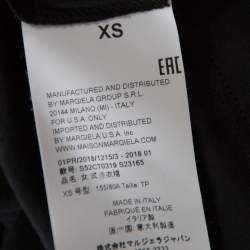 Pre Owned MM6 Maison Margiela Black Mesh Panel Overlay Oversized Midi Dress XS