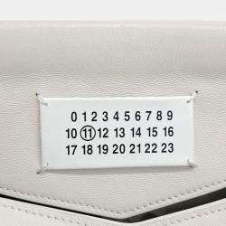 MM6 Maison Margiela White Leather Glam Slamback Medium