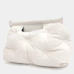 MM6 Maison Margiela White Leather Glam Slamback Medium