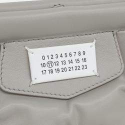Pre Owned MM6 Maison Margiela Grey Leather Glam Slam Bag