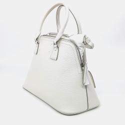Pre Owned MM6 Maison Margiela White Leather 5AC bag medium