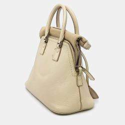 Pre Owned MM6 Maison Margiela Beige Leather 5AC bag