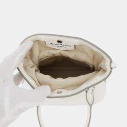 Pre Owned Maison Margiela Maison Margiela 5Ac Shoulder Bag White Calf Leather Size Micro