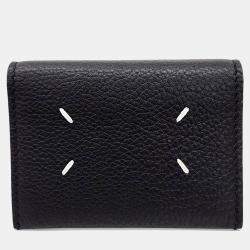 Pre Owned MM6 Maison Margiela Black Leather card wallet