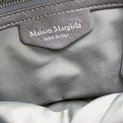 Pre Owned Maison Margiela Glam Slam Classic 2-Way Shoulder Bag Silver Leather Size Small