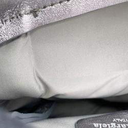 Pre Owned Maison Margiela Glam Slam Classic 2-Way Shoulder Bag Silver Leather Size Small