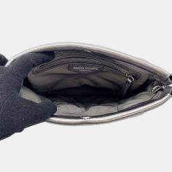 Pre Owned Maison Margiela Glam Slam Classic 2-Way Shoulder Bag Silver Leather Size Small