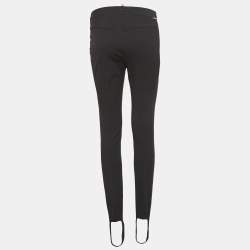 Moncler Grenoble Black Technical Jersey Stirrup Ski Pants M