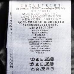 Pre Owned Moncler Grenoble Black Wool & Polyamide Paneled Quilted Hooded Jacket S