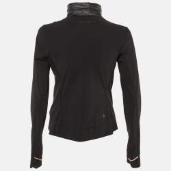 Pre Owned Moncler Grenoble Black Quilted Down Zip Up Jacket M