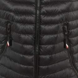 Pre Owned Moncler Grenoble Black Quilted Down Zip Up Jacket M